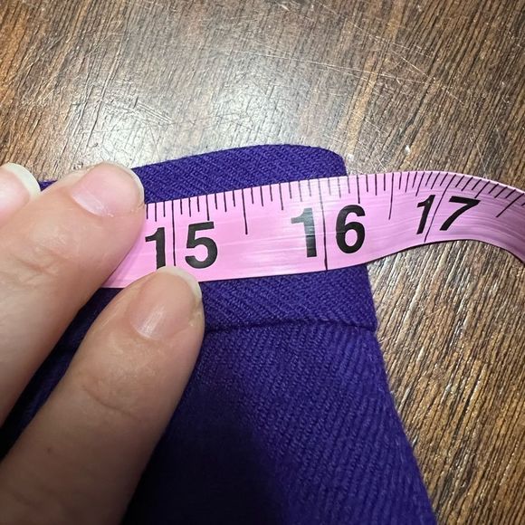 Vintage Royal Purple Wool Fit & Flare Midi Skirt Fully Lined Sz 18 NWT - Picture 10 of 10